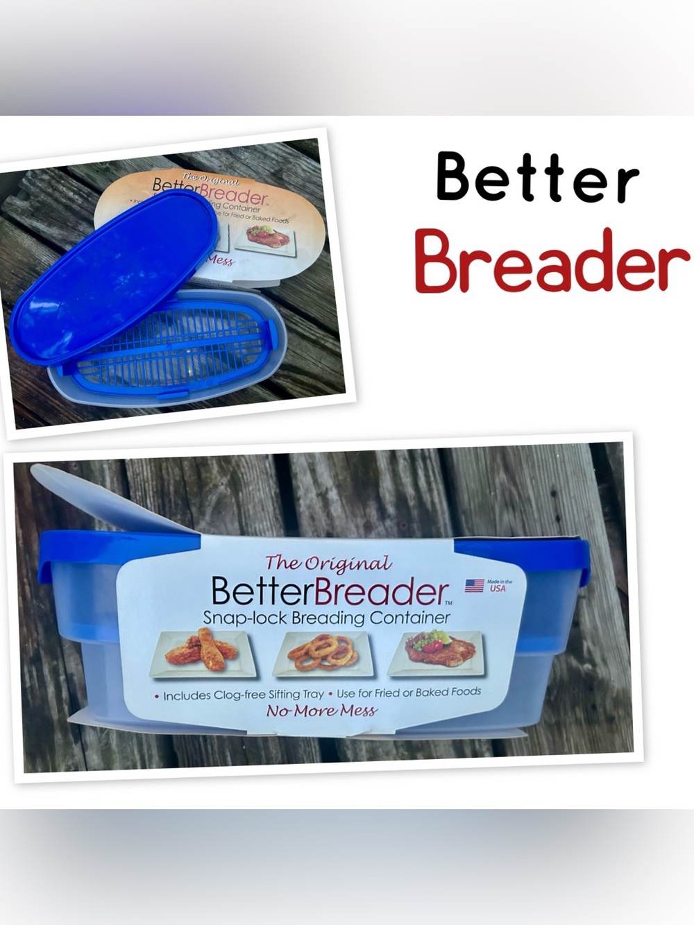 NEW Snap-lock Breading Container